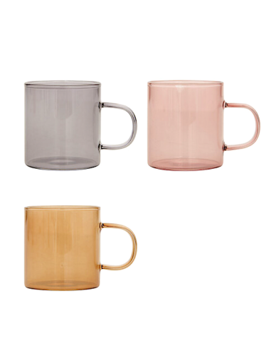 BICCHIERI CAFFE' E CAPPUCCINO: vendita online Tazzina espresso Mia, 10 cl, vetro colorato, assortita, dimensioni 7,9x5,3x5,7 ...