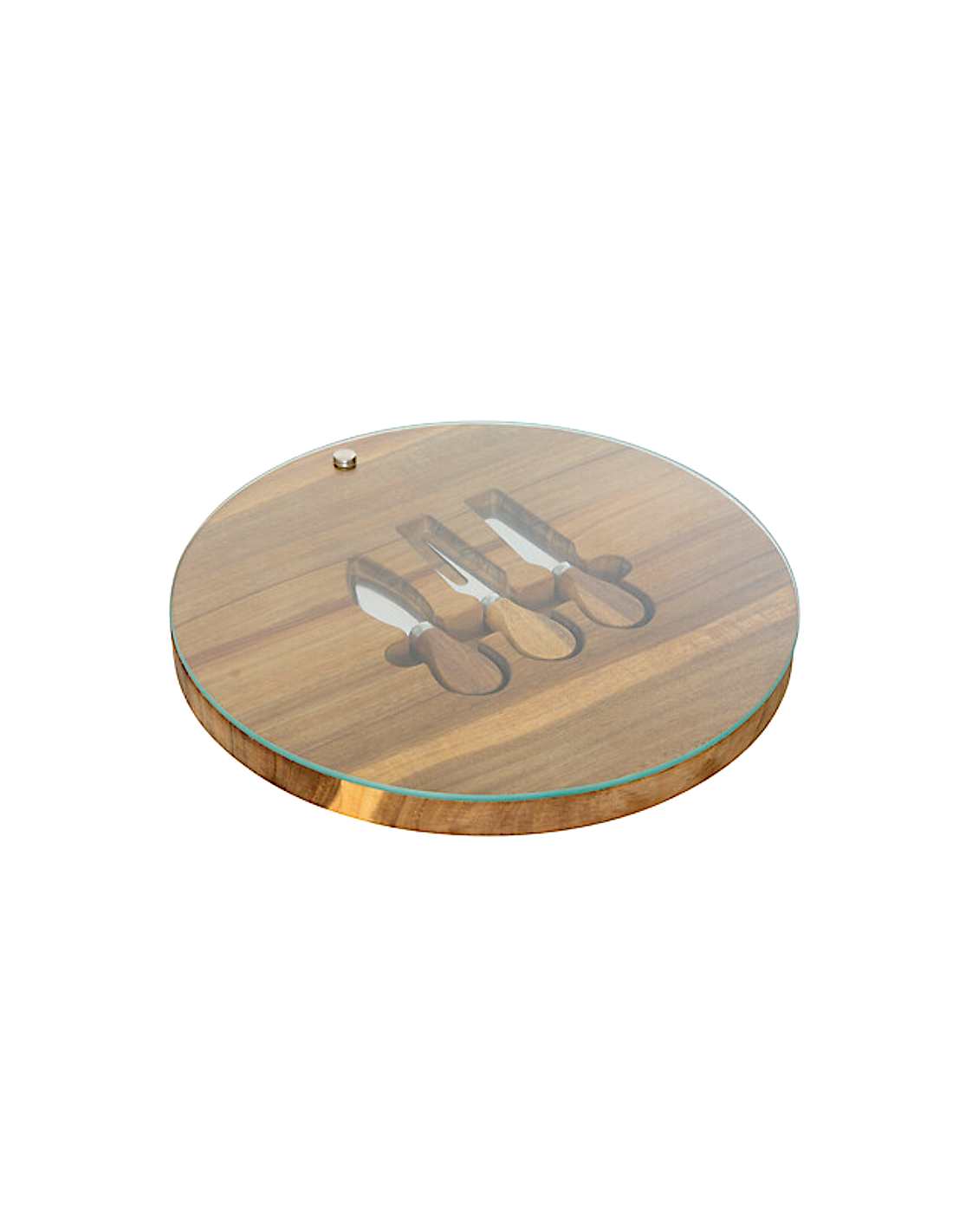SET FORMAGGI 207200 MINA 3 UTENSILI CON VASSOIO ACACIA