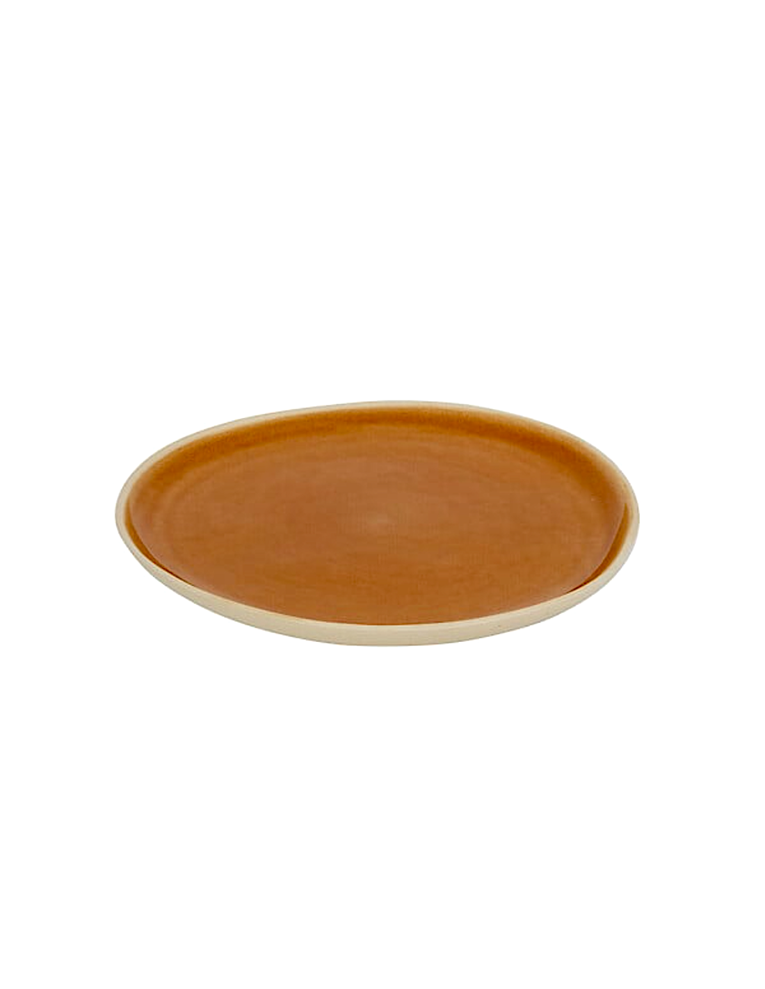 PIATTI: vendita online Piatto piano, Wonja, diametro 27 cm, ocra, faience, 27 x 26,4 x 2,1 cm in offerta