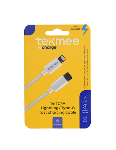 CAVO RICARICA RAPIDA TIPO-C/LIGHTNING 1MT 27W