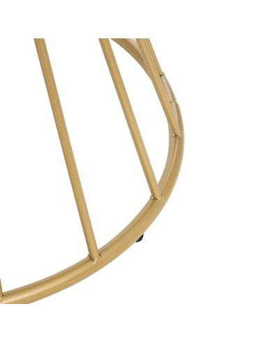 TAVOLI: vendita online Tavolino Rayo, effetto marmo bianco, vetro temperato, D70 cm, struttura in acciaio in offerta