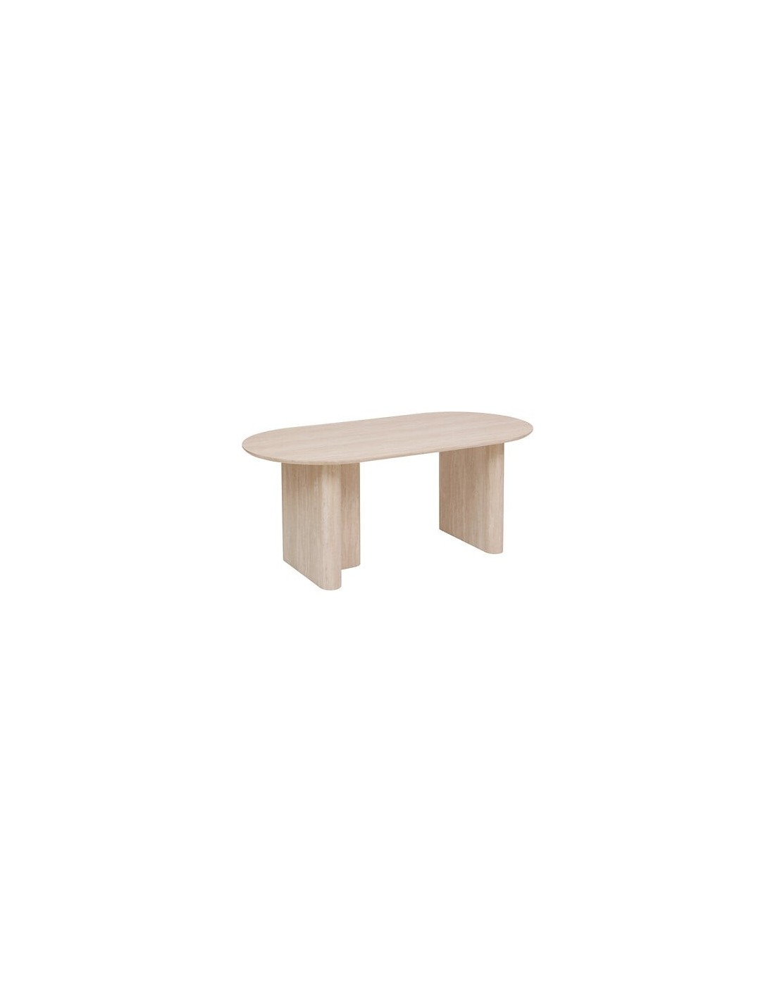 TAVOLI: vendita online Tavolo da pranzo Anaya, 180x90 cm, MDF effetto travertino, ovale, finitura opaca in offerta