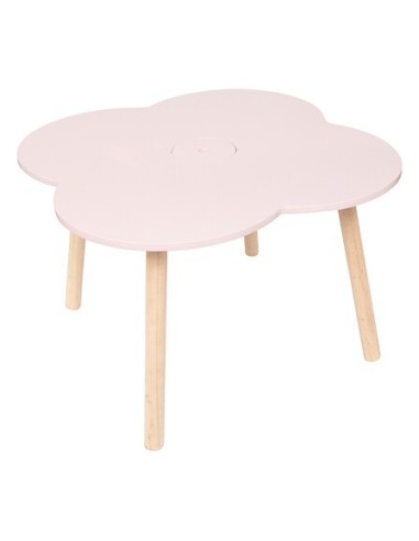 TAVOLI: vendita online Tavolo Dolce Fiore, rosa, 51x51x40 cm, legno MDF e pino, con vano portaoggetti in offerta