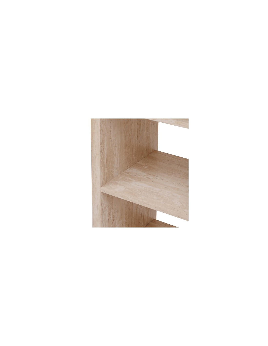 TAVOLI: vendita online Tavolo bar Anaya, 120x60 cm, MDF effetto travertino, ovale, con 4 vani, altezza 103,5 cm in offerta