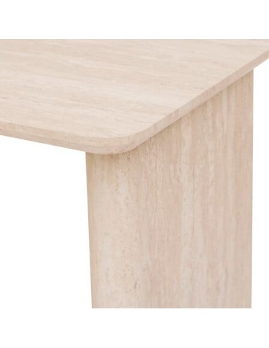 TAVOLI: vendita online Tavolo bar Anaya, 120x60 cm, MDF effetto travertino, ovale, con 4 vani, altezza 103,5 cm in offerta