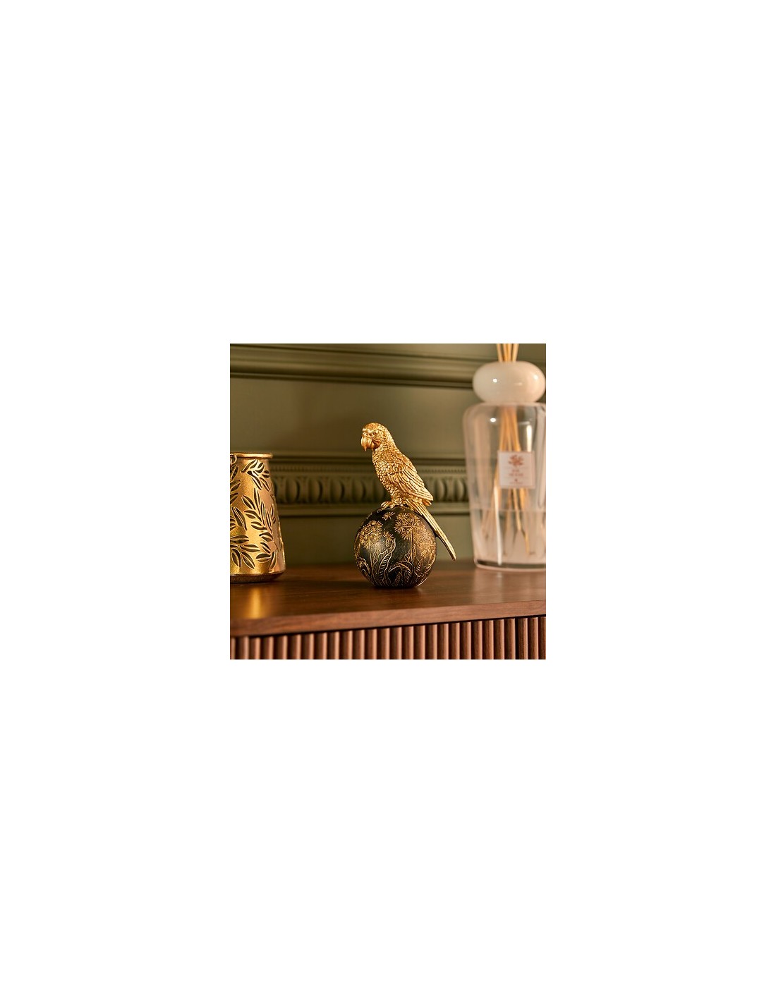 OGGETTISTICA: vendita online Uccellino Decorativo Belli, Resina Dorata, L 12 cm, P 10 cm, H 19 cm in offerta