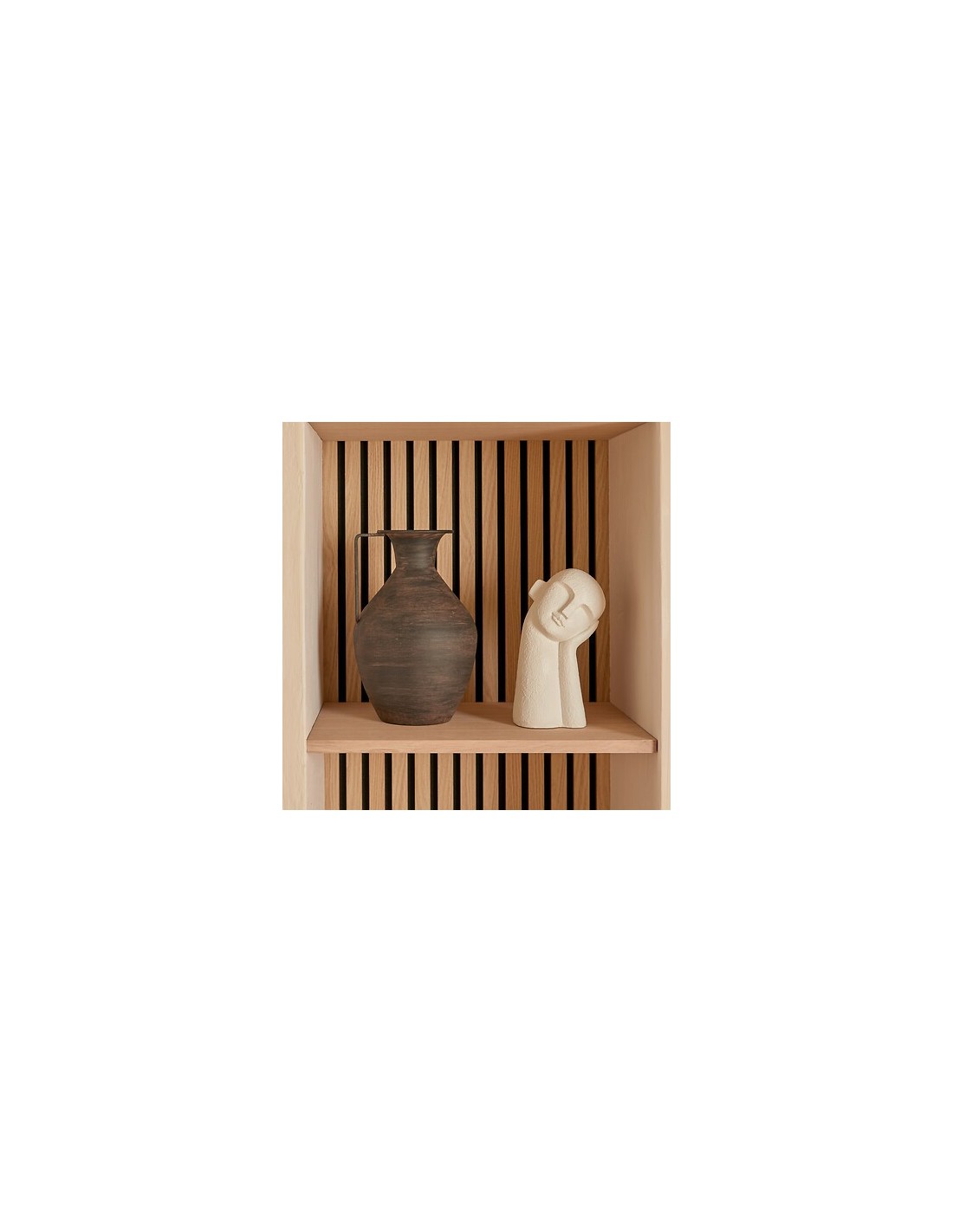 OGGETTISTICA: vendita online Statua Viso Wonj, Resina Bianca, L 14,5 cm, P 10 cm, H 24,5 cm in offerta