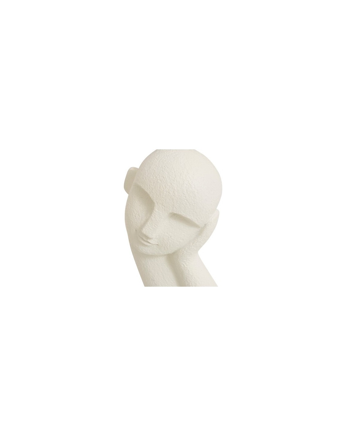 OGGETTISTICA: vendita online Statua Viso Wonj, Resina Bianca, L 14,5 cm, P 10 cm, H 24,5 cm in offerta