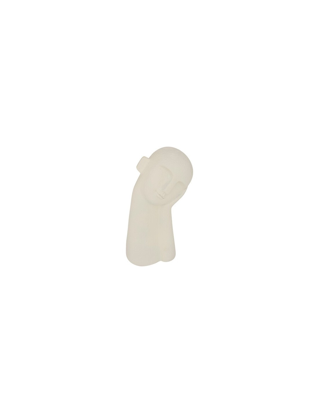 OGGETTISTICA: vendita online Statua Viso Wonj, Resina Bianca, L 14,5 cm, P 10 cm, H 24,5 cm in offerta
