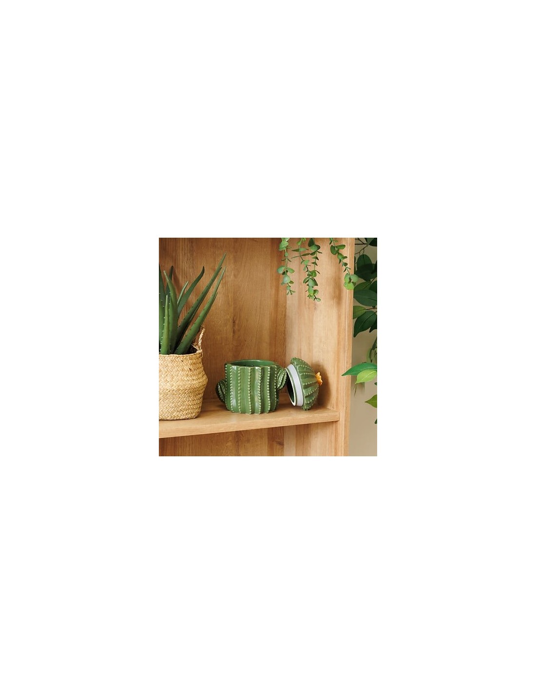 OGGETTISTICA: vendita online Scatola Decorativa Yucatan in Ceramica Dolomite Verde, 15,5 x 11 x 16 cm in offerta