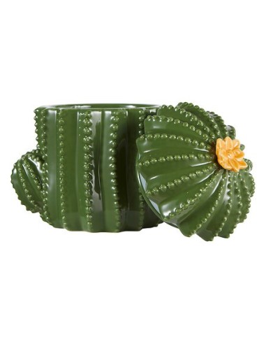 OGGETTISTICA: vendita online Scatola Decorativa Yucatan in Ceramica Dolomite Verde, 15,5 x 11 x 16 cm in offerta