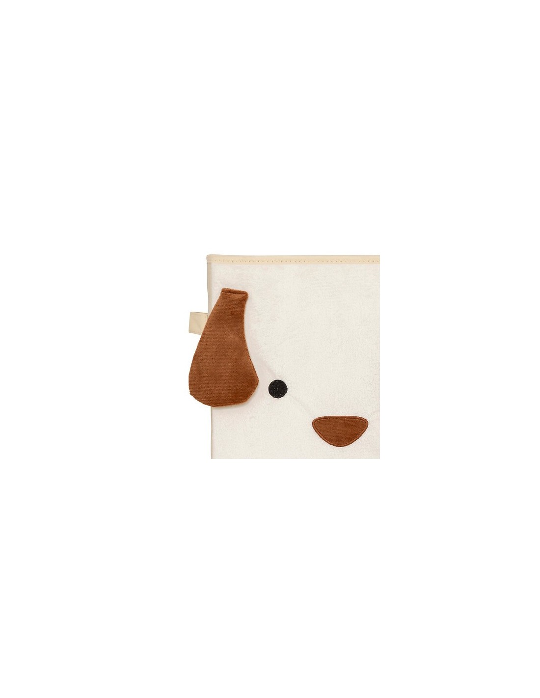 OGGETTISTICA: vendita online Scatola Contenitore in Velluto Beige con Stampa Cane, 29 x 29 x 29 cm – Pieghevole in offerta