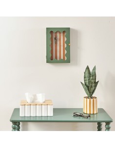 OGGETTISTICA: vendita online Scatola Portachiavi, Chéri, L. 20 x P. 6,6 x H. 30 cm, MDF E1, Vetro, Multicolore in offerta 2