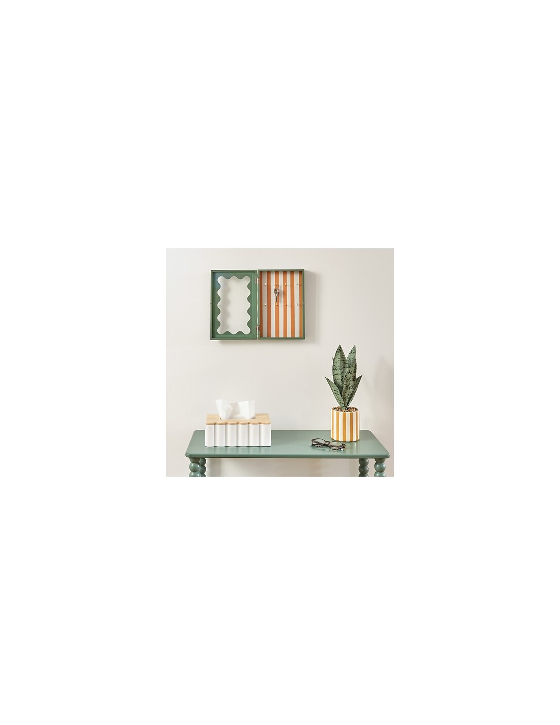 OGGETTISTICA: vendita online Scatola Portachiavi, Chéri, L. 20 x P. 6,6 x H. 30 cm, MDF E1, Vetro, Multicolore in offerta