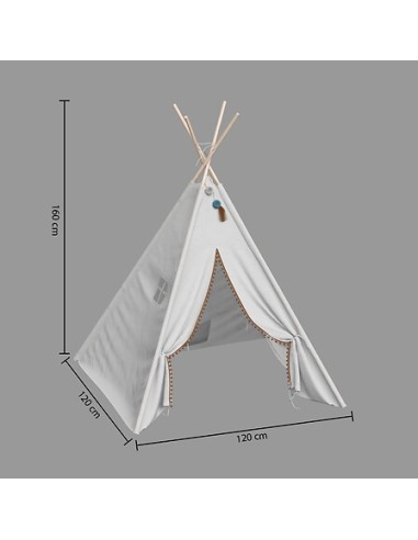 OGGETTISTICA: vendita online Tipi Bambini, Wapi, 120 x 120 x 160 cm, Naturale, Beige Lin, Cotone, Poliestere, Legno in offerta