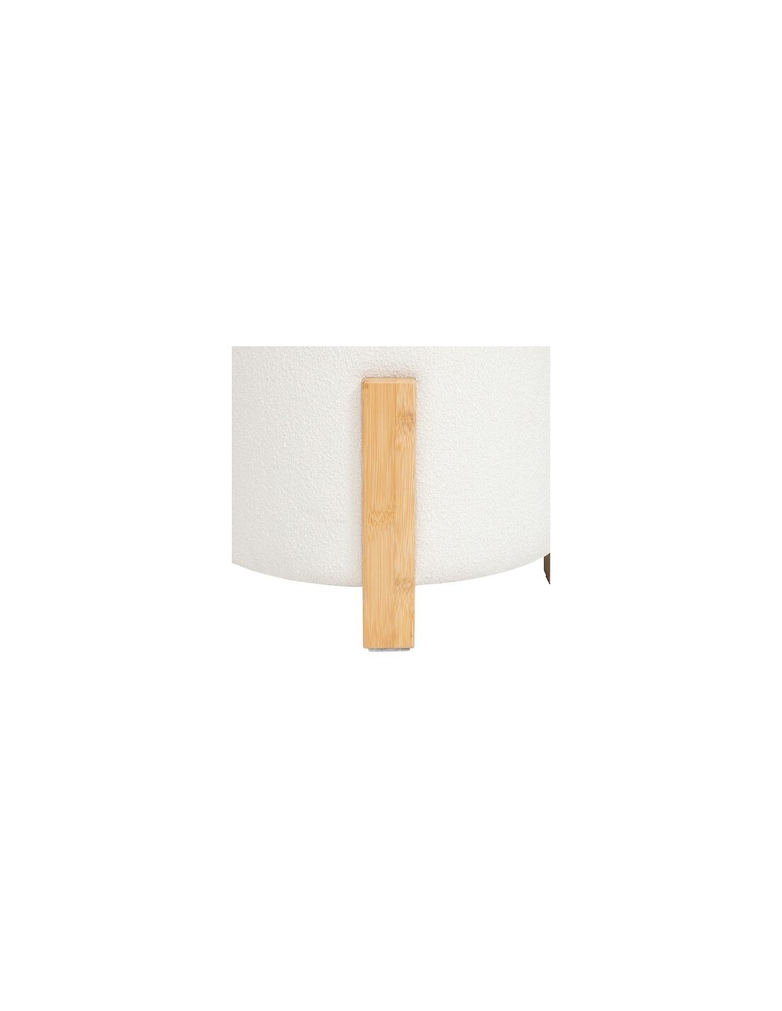 POUF: vendita online Sgabello, Bansa, Diametro 37,5 cm, Gambe Bambù, Bianco, MDF E1 in offerta