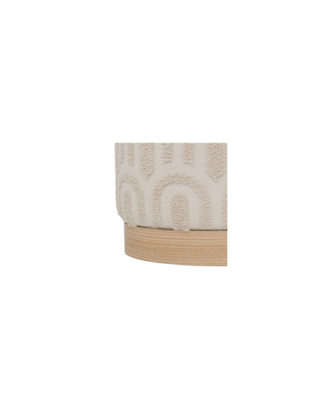 POUF: vendita online Pouf, Copas, Diametro 38 cm, Tufté, Bianco, MDF E1, Pino in offerta
