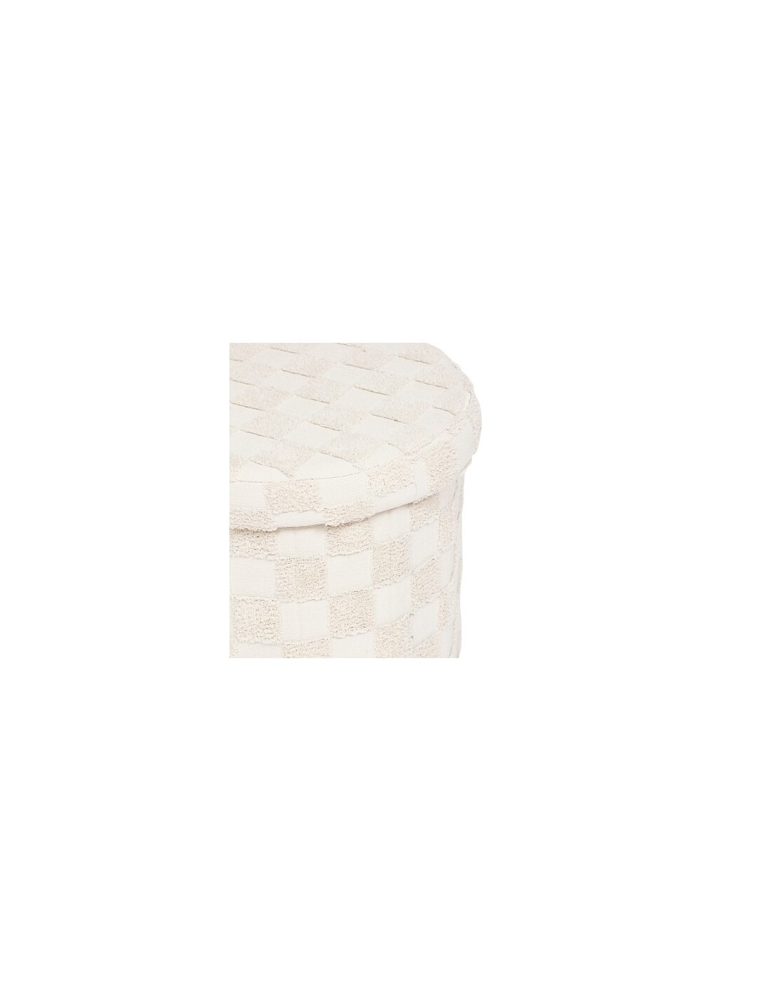 POUF: vendita online Pouf Pieghevole, Pasti, Rotondo, Diametro 38 cm, Tufté, Bianco, MDF E1, Poliestere in offerta