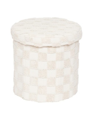 POUF: vendita online Pouf Pieghevole, Pasti, Rotondo, Diametro 38 cm, Tufté, Bianco, MDF E1, Poliestere in offerta