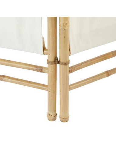 SEPARE' E PARAVENTO: vendita online Paravento, Kael, 135,5 x 170 cm, Bambù, Tessuto Bianco, 3 Pannelli, Pieghevole in offerta