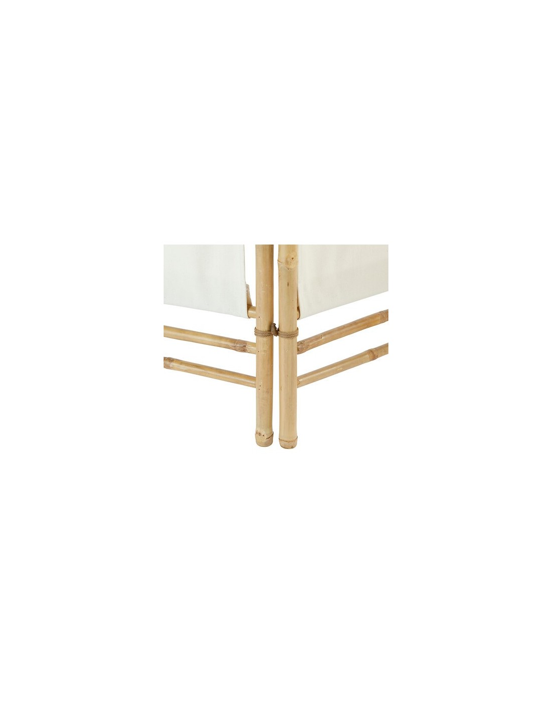 SEPARE' E PARAVENTO: vendita online Paravento, Kael, 135,5 x 170 cm, Bambù, Tessuto Bianco, 3 Pannelli, Pieghevole in offerta