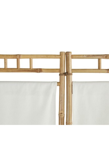 SEPARE' E PARAVENTO: vendita online Paravento, Kael, 135,5 x 170 cm, Bambù, Tessuto Bianco, 3 Pannelli, Pieghevole in offerta