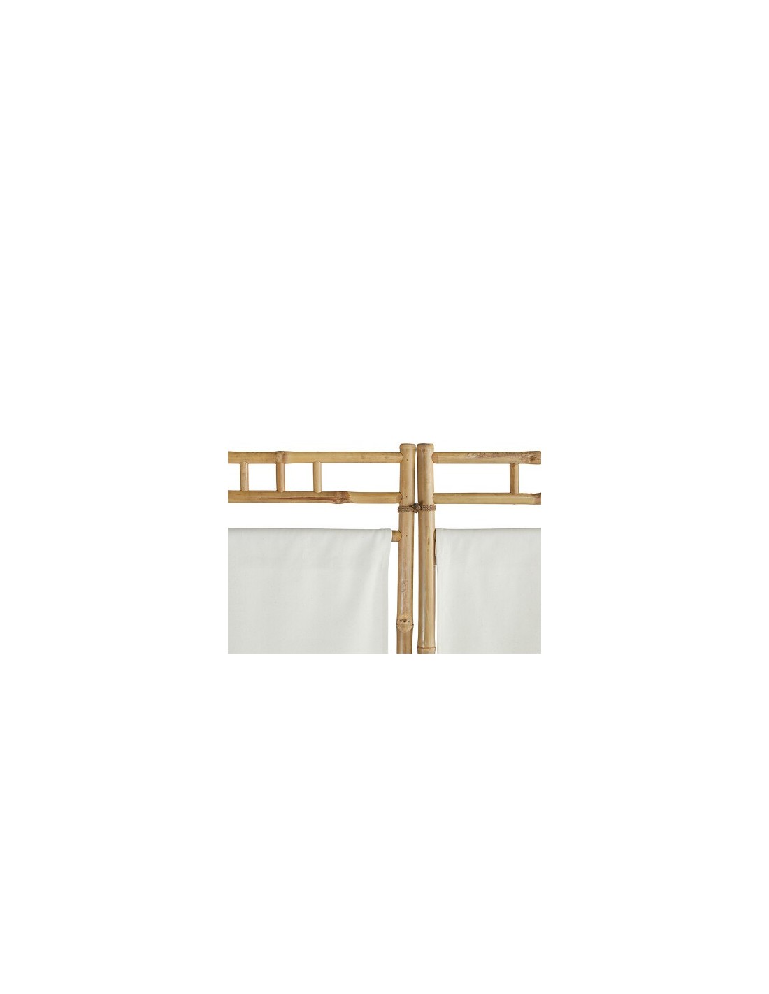 SEPARE' E PARAVENTO: vendita online Paravento, Kael, 135,5 x 170 cm, Bambù, Tessuto Bianco, 3 Pannelli, Pieghevole in offerta