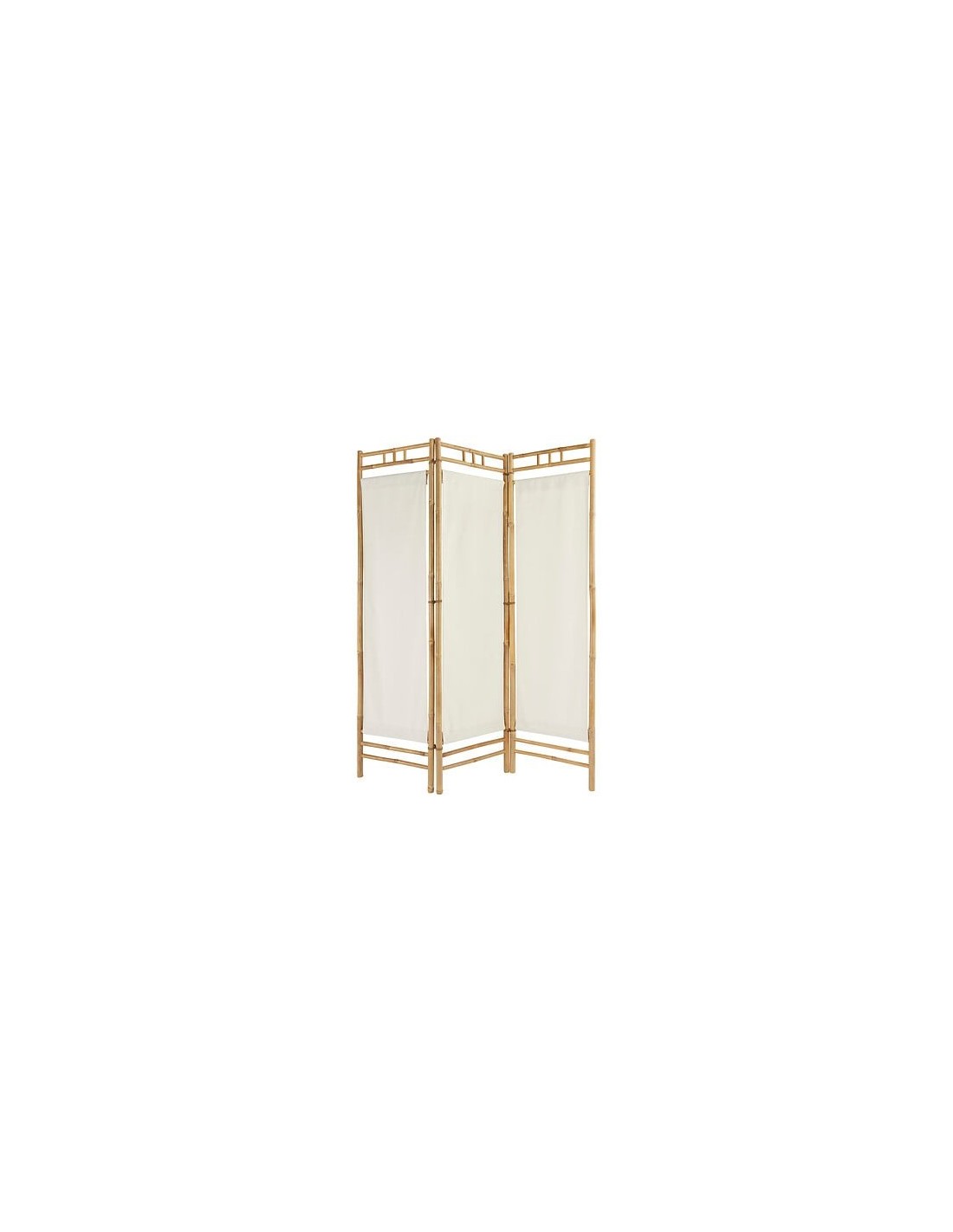 SEPARE' E PARAVENTO: vendita online Paravento, Kael, 135,5 x 170 cm, Bambù, Tessuto Bianco, 3 Pannelli, Pieghevole in offerta