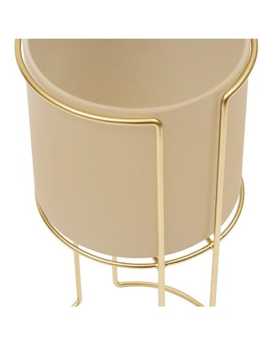 VASI D'ARREDO: vendita online Portavaso, Zigy, Set 2 pezzi, Metallo Dorato, Diametro 28 cm, Altezza 55 cm in offerta