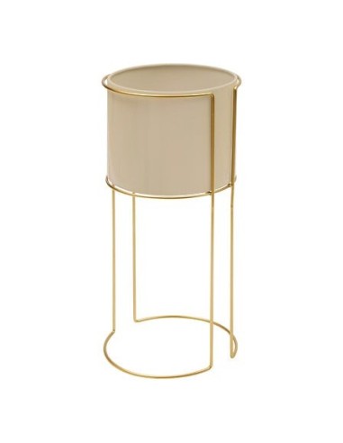 VASI D'ARREDO: vendita online Portavaso, Zigy, Set 2 pezzi, Metallo Dorato, Diametro 28 cm, Altezza 55 cm in offerta