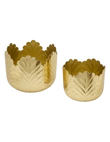 VASI D'ARREDO: vendita online Portavaso, Belli, Set 2 pezzi, Metallo Dorato, Dimensioni M e L, Diametro 21 cm in offerta