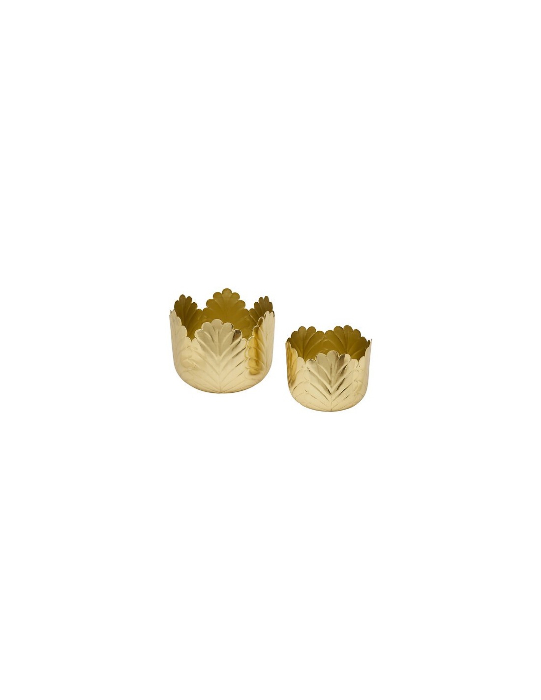 VASI D'ARREDO: vendita online Portavaso, Belli, Set 2 pezzi, Metallo Dorato, Dimensioni M e L, Diametro 21 cm in offerta