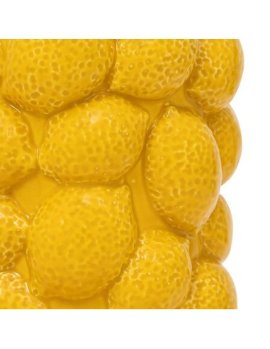 VASI D'ARREDO: vendita online Vaso Citrons, Yucatan, Ceramica Gialla, Alto 18 cm, Diametro 14 cm in offerta