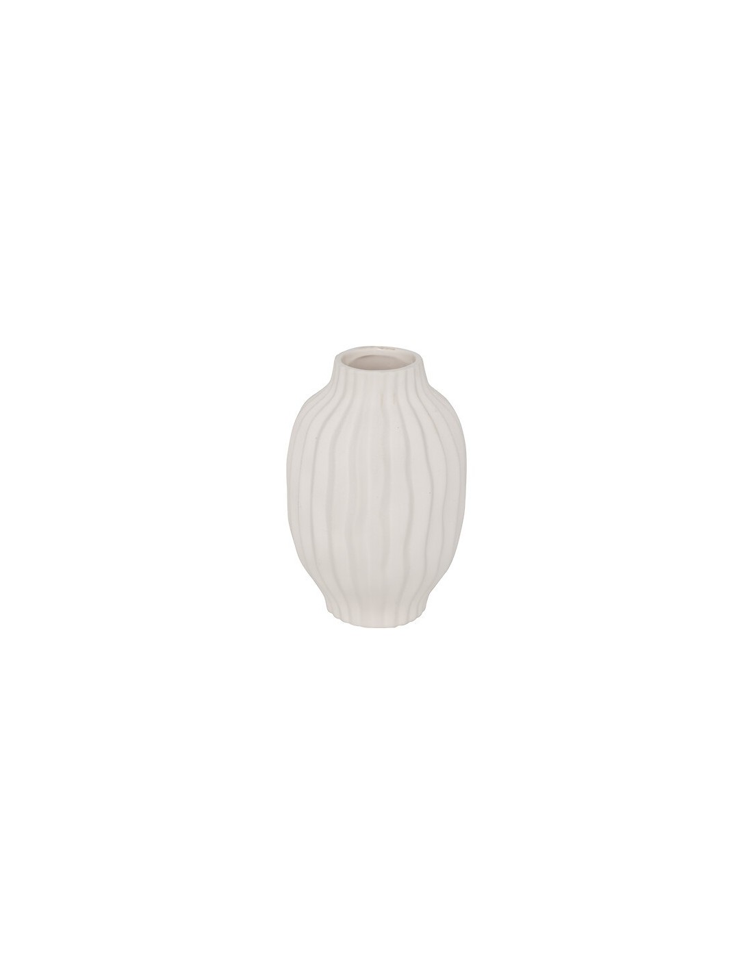 VASI D'ARREDO: vendita online Vaso Fernan, Ceramica Bianca, Alto 22 cm, Diametro 15 cm in offerta