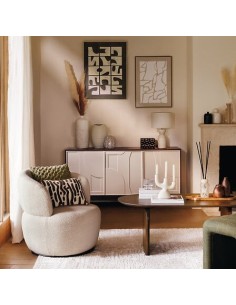 VASI D'ARREDO: vendita online Vaso Ceramica Prudi, Bianco, Alto 31,5 cm, 22x22 cm in offerta 2