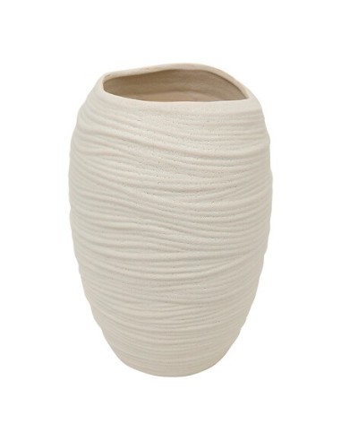 VASI D'ARREDO: vendita online Vaso Ceramica Prudi, Bianco, Alto 31,5 cm, 22x22 cm in offerta
