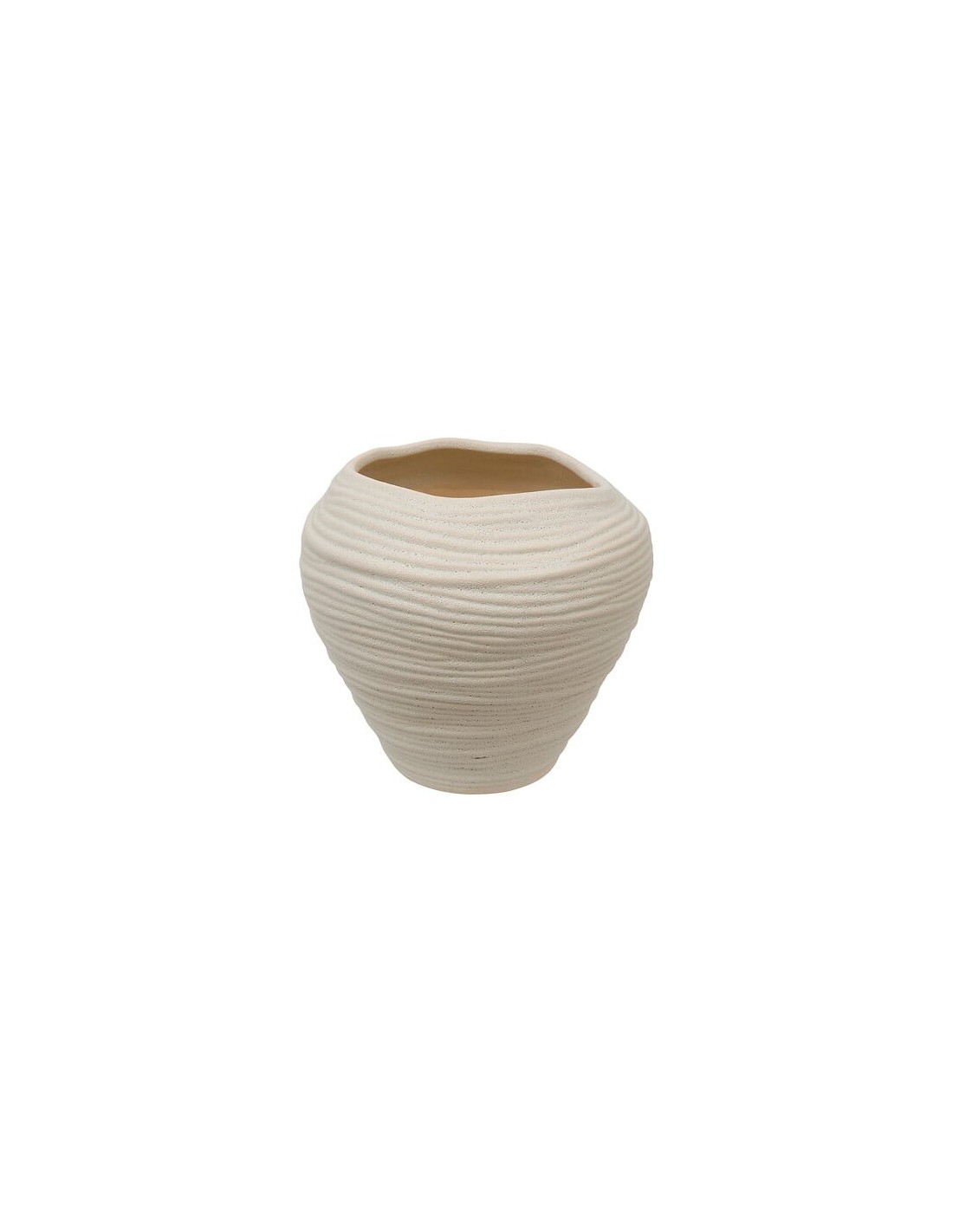 VASI D'ARREDO: vendita online Vaso Ceramica Prudi, Bianco, Alto 20 cm, Diametro 22 cm in offerta