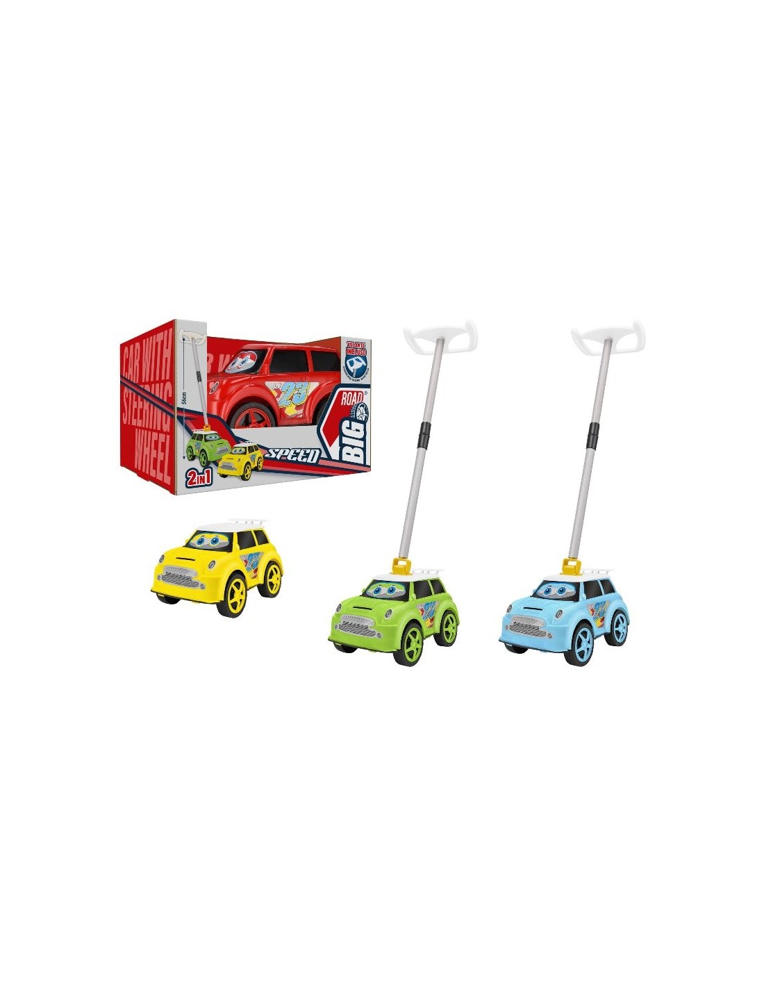 Auto 2in1 giocattolo con volante colori assortiti | shopincasa.it
