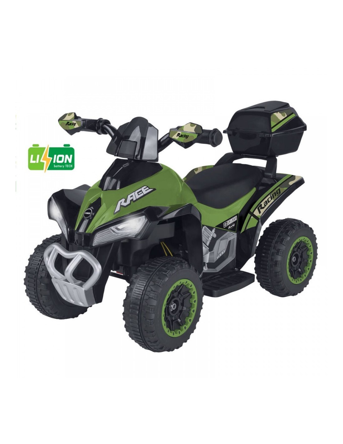 Quad elettrico verde 12V bambini con motore 15W e Bluetooth | shopincasa.it