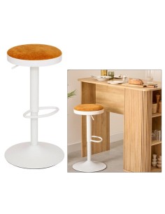 SGABELLO BAR 207390D ILSA BIANCO/OCRA H76CM