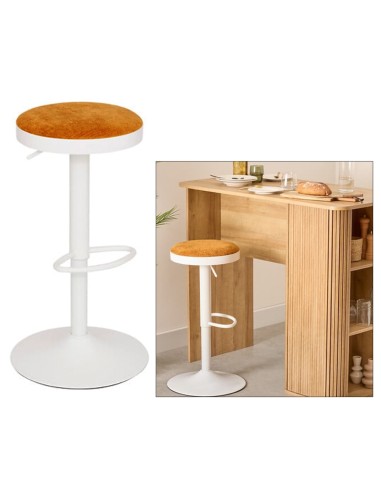 SGABELLO BAR 207390D ILSA BIANCO/OCRA H76CM