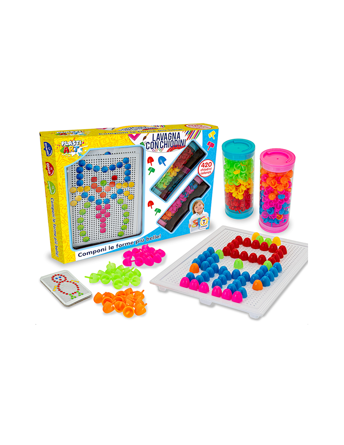 PLASTIART LAVAGNA CON CHIODINI 420PZ | shopincasa.it