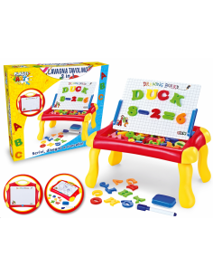 PLASTIART - LAVAGNA/TAVOLINO 2IN1 CON LETTERE E NUMERI