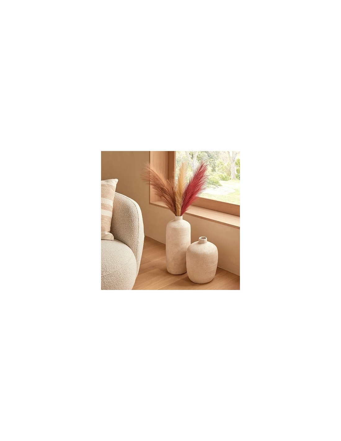 VASI D'ARREDO: vendita online Vaso, gres, Romia, beige, D.22,5 x H.31 cm, collezione Wonja in offerta