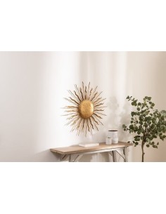 QUADRI E DECORO PARETE: vendita online Decorazione, parete, sole, Edwige, metallo dorato, Ø80 cm, stile moderno in offerta