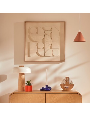QUADRI E DECORO PARETE: vendita online Tela, 3D, Cataline, bianca, 60x60 cm, rilievo moderno, collezione Modern Flow in offerta