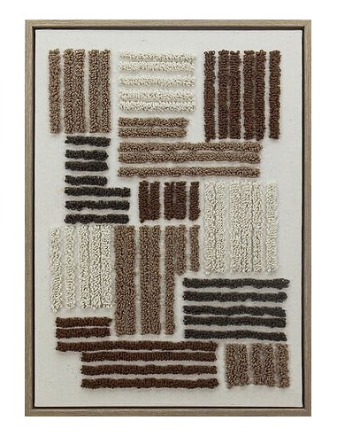 QUADRI E DECORO PARETE: vendita online Tela, 3D, Emir, marrone, 50x70 cm, tessuto tufté, rilievo moderno in offerta
