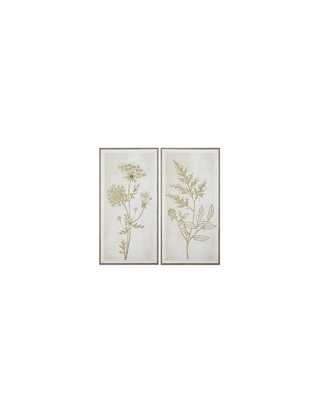 QUADRI E DECORO PARETE: vendita online Tela, 3D, Beryl, bianca, 30x60 cm, effetto alluminio dorato, assortita FOURGERE/FLEUR ...