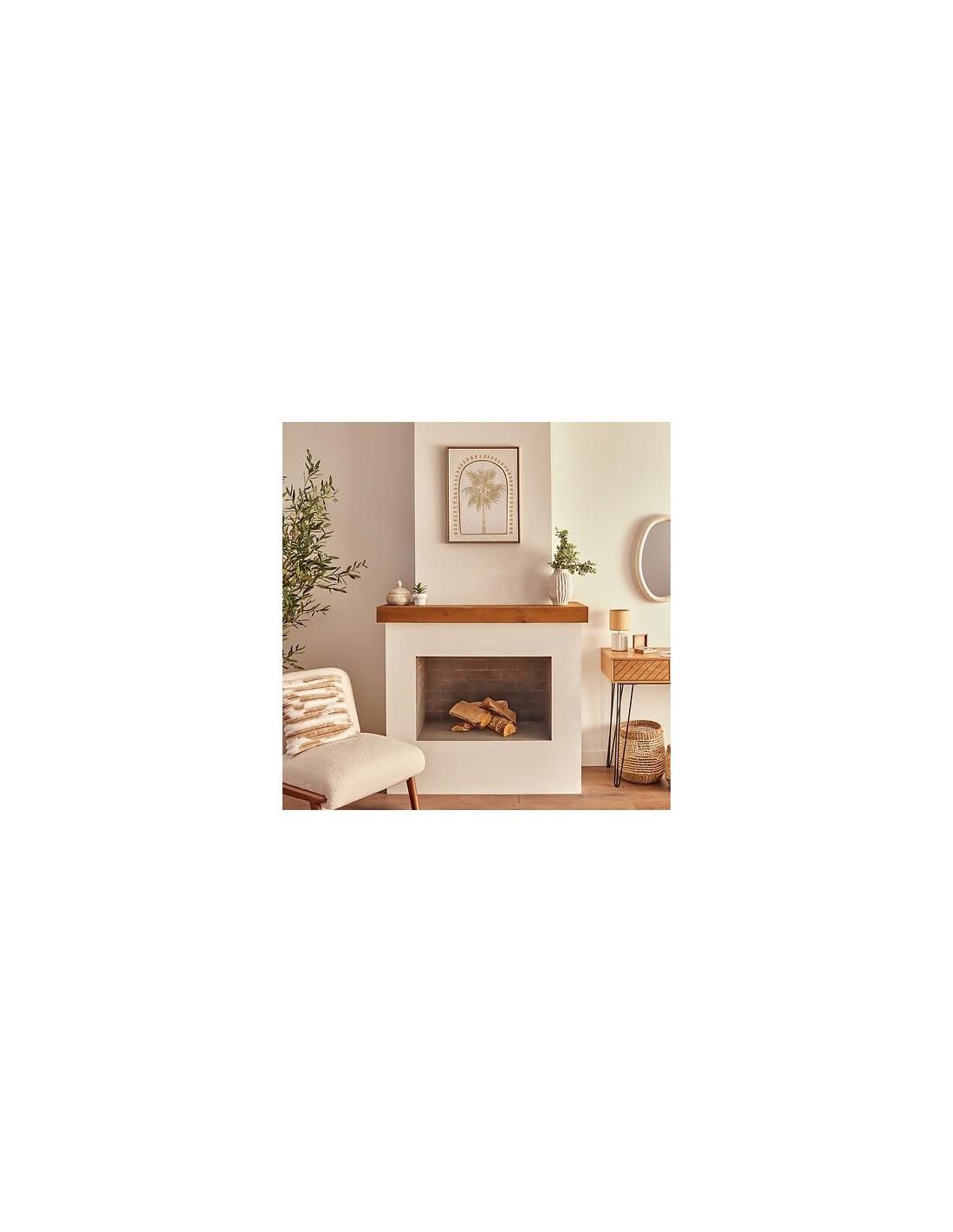 QUADRI E DECORO PARETE: vendita online Tela, 3D, Meryl, palma, bianca, 45x60 cm, effetto alluminio dorato in offerta