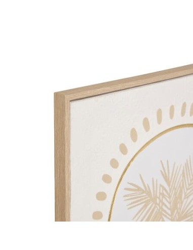 QUADRI E DECORO PARETE: vendita online Tela, 3D, Meryl, palma, bianca, 45x60 cm, effetto alluminio dorato in offerta